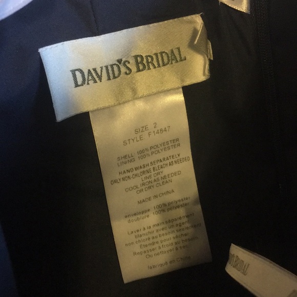 2 Available!! David’s Bridal Navy Bridesmaid Dress - Picture 6 of 8